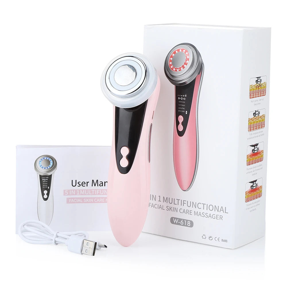 EMS Facial Massager with LED Light Therapy