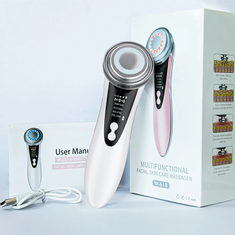 EMS Facial Massager with LED Light Therapy