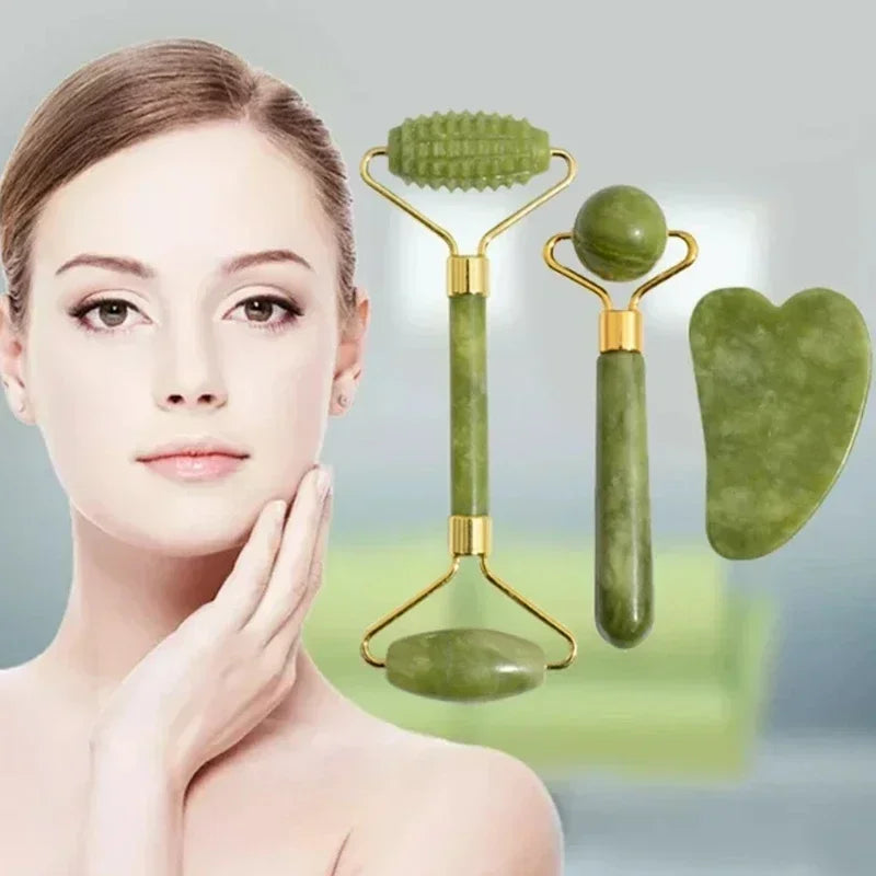 Jade Face Roller & Gua Sha