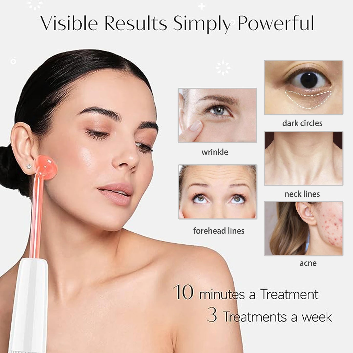 High Frequency Facial Machine with 6 Wands